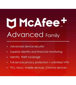 McAfee+ Advanced Family Security 2025 1 Jahr / 6 Devices Key EUROPE